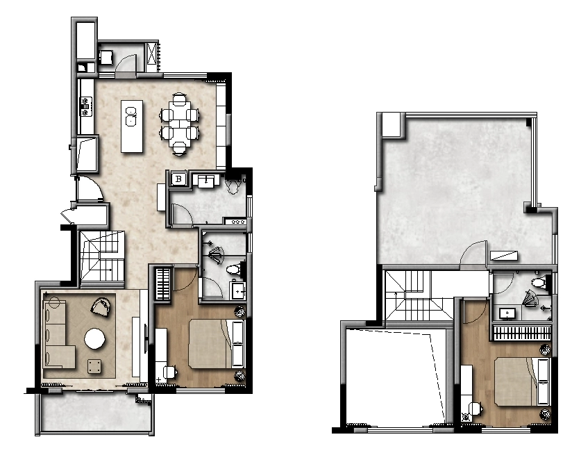 Standard 2-bdr Duplex HomieHouse Service Apartment(9)