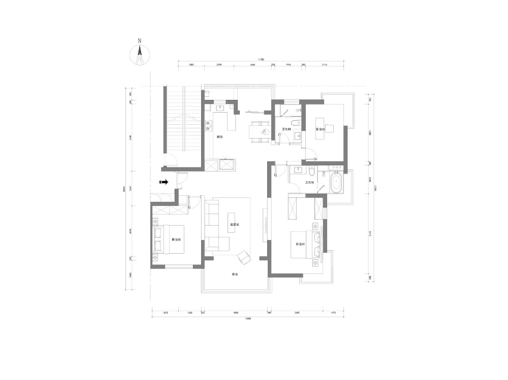 古北瑞仕花园15号701室(11)